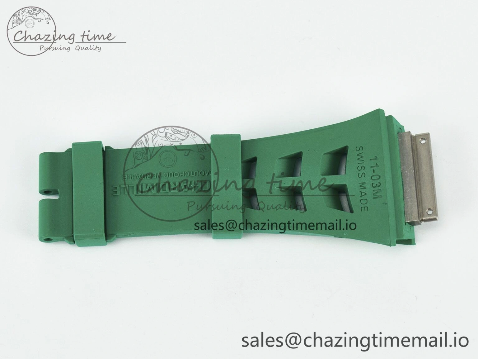 RM011 1:1 Best Edition Black Blue Green Rubber Strap (Fits the Gen size) AllSeason 4077