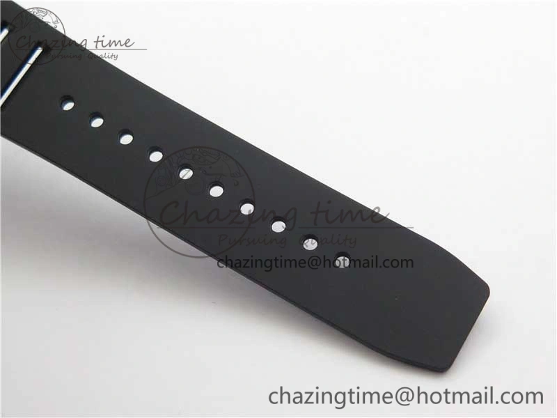 RM011 Carbon Case Carbon Bezel Chronograph KVF 1:1 Best Edition Skeleton Dial on Black Rubber Strap A Resilient 9429