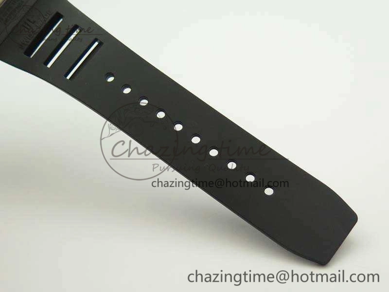 Thermal RM011 Carbon Case Chrono KVF 1:1 Best Edition Ceramic Bezel Skeleton Dial On Rubber Strap A 9500