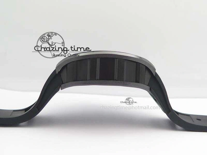 ZipUp RM011 Felipe Massa Black Ceramic DLC RMF Black Crown On Black Rubber Strap A 9552