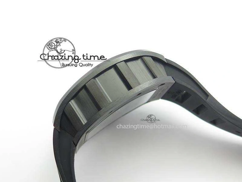 ZipUp RM011 Felipe Massa Black Ceramic DLC RMF Black Crown On Black Rubber Strap A 9552
