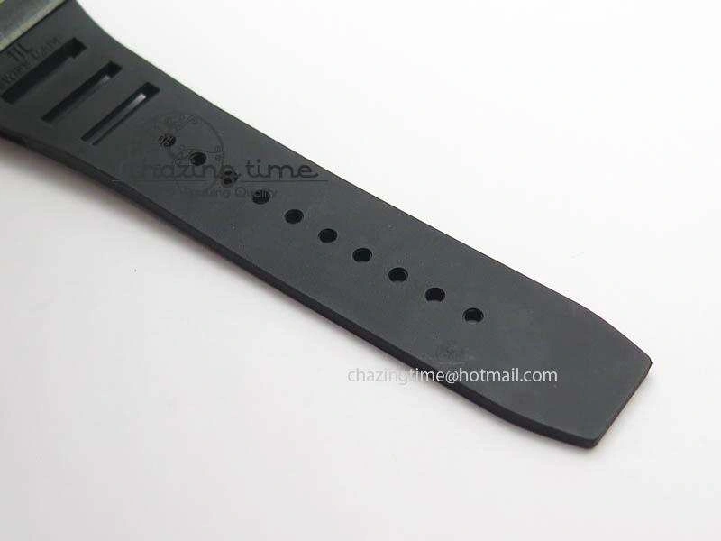 ZipUp RM011 Felipe Massa Black Ceramic DLC RMF Black Crown On Black Rubber Strap A 9552