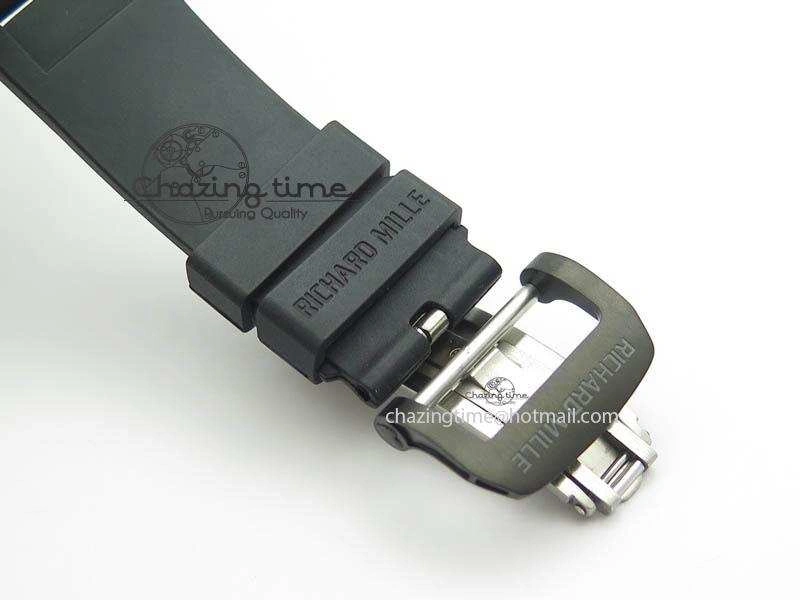 ZipUp RM011 Felipe Massa Black Ceramic DLC RMF Black Crown On Black Rubber Strap A 9552