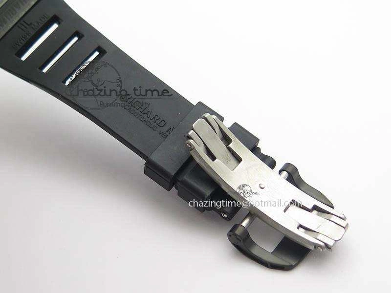ZipUp RM011 Felipe Massa Black Ceramic DLC RMF Black Crown On Black Rubber Strap A 9552