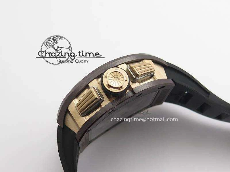 RM011 Felipe Massa Black Ceramic RG RMF Black Crown On Black Rubber Strap A Bright 9546