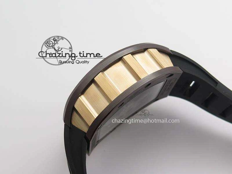 RM011 Felipe Massa Black Ceramic RG RMF Black Crown On Black Rubber Strap A Bright 9546
