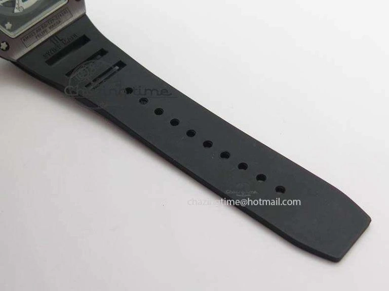 RM011 Felipe Massa Black Ceramic RG RMF Black Crown On Black Rubber Strap A Bright 9546