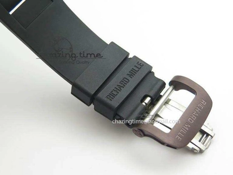 RM011 Felipe Massa Black Ceramic RG RMF Black Crown On Black Rubber Strap A Bright 9546