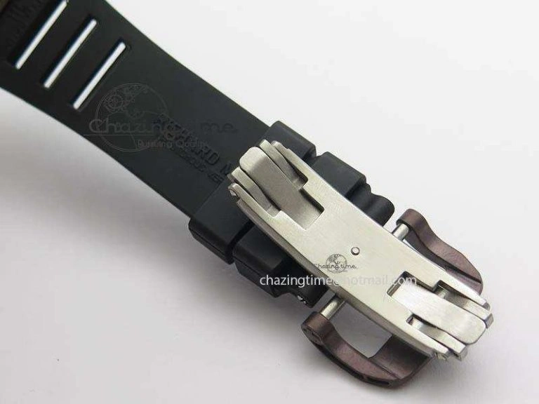 RM011 Felipe Massa Black Ceramic RG RMF Black Crown On Black Rubber Strap A Bright 9546