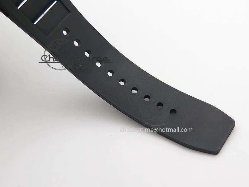 RM011 Felipe Massa Black Ceramic RG RMF Red Crown On Black Rubber Strap A FlexibleFit 9548