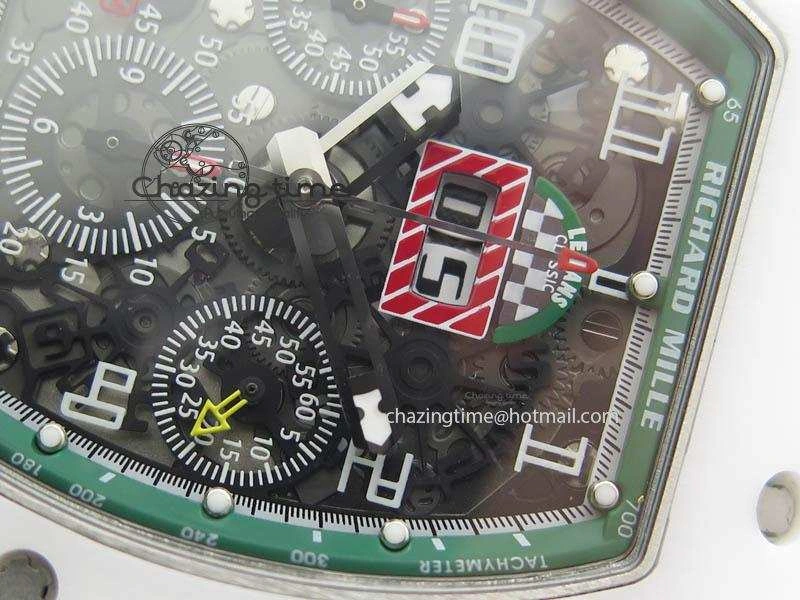 RM011 Felipe Massa White Ceramic DLC RMF Black Crown On White Rubber Strap A Resilient 9549