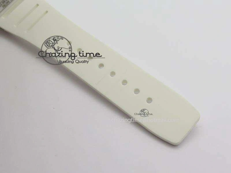 RM011 Felipe Massa White Ceramic DLC RMF White Crown On White Rubber Strap A Trendsetting 9551