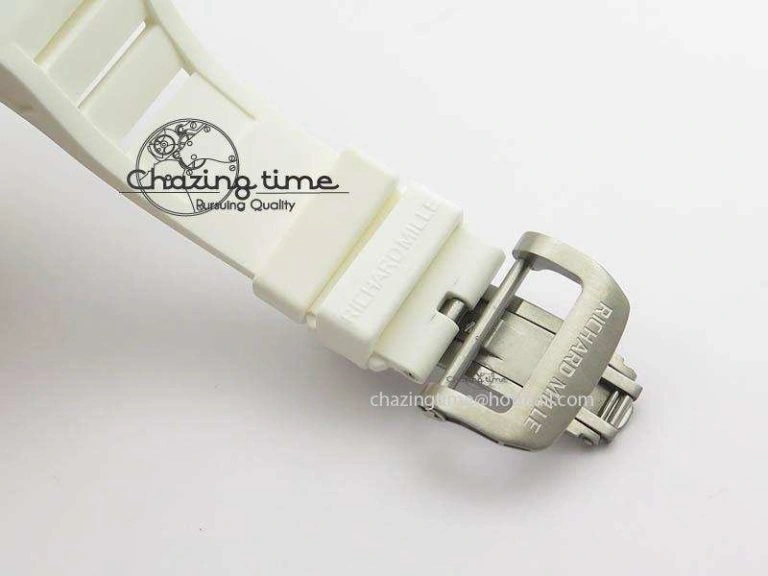RM011 Felipe Massa White Ceramic DLC RMF White Crown On White Rubber Strap A Trendsetting 9551