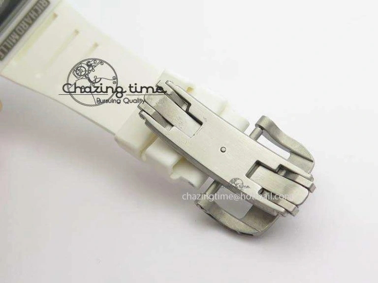 RM011 Felipe Massa White Ceramic DLC RMF White Crown On White Rubber Strap A Trendsetting 9551