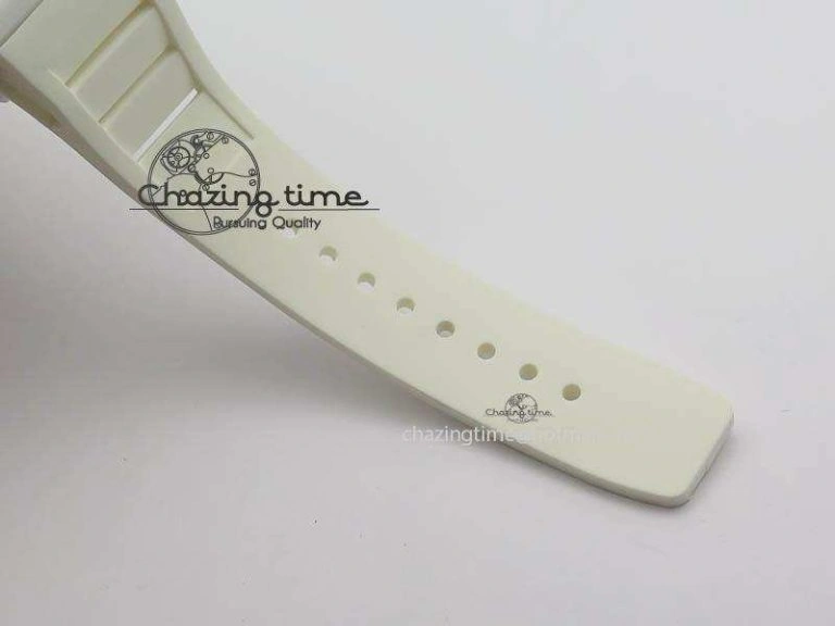 RM011 Felipe Massa White Ceramic RG RMF Red Crown On White Rubber Strap A SmartChoice 9550