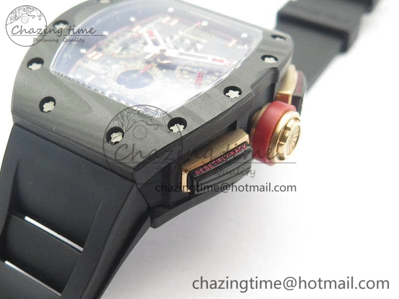 RM011 NTPT Lotus F1 Team RG Chrono KVF 1:1 Best Edition Skeleton Dial Red On Rubber Strap A Chic 9544