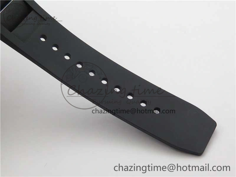 Durable RM011 RG Case Carbon Bezel Chronograph KVF 1:1 Best Edition Skeleton Dial Red RG on Black Rubber Strap A7750 V 9428