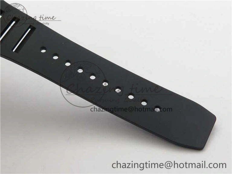 Durable RM011 RG Case Carbon Bezel Chronograph KVF 1:1 Best Edition Skeleton Dial Red RG on Black Rubber Strap A7750 V 9428