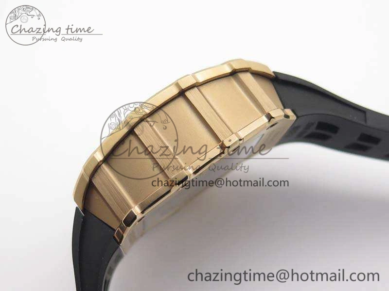 RM011 RG Chronograph RG Case KVF 1:1 Best Edition Crystal Skeleton Dial On Black Rubber Strap A Premium 9510