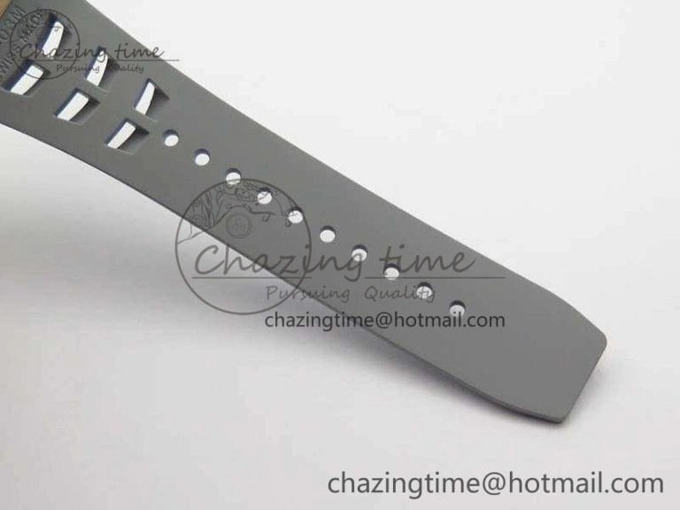 RM011 RG Chronograph RG Case KVF 1:1 Best Edition Crystal Skeleton Dial On Gray Rubber Strap A Durable 9514