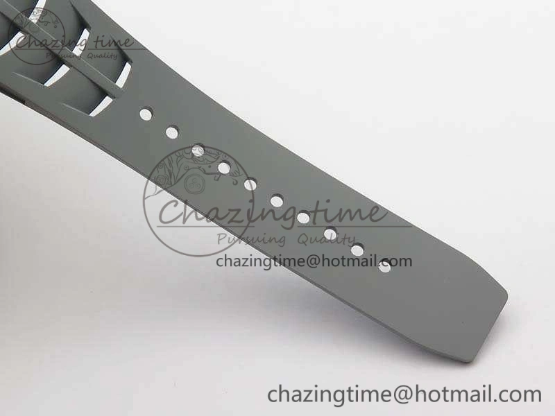 RM011 RG Chronograph RG Case KVF 1:1 Best Edition Crystal Skeleton Dial On Gray Rubber Strap A Durable 9514