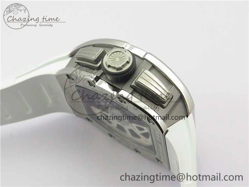 Colorful RM011 SS Chrono KVF 1:1 Best Edition Crystal Dial Black on Rubber Strap A7750 V 9426