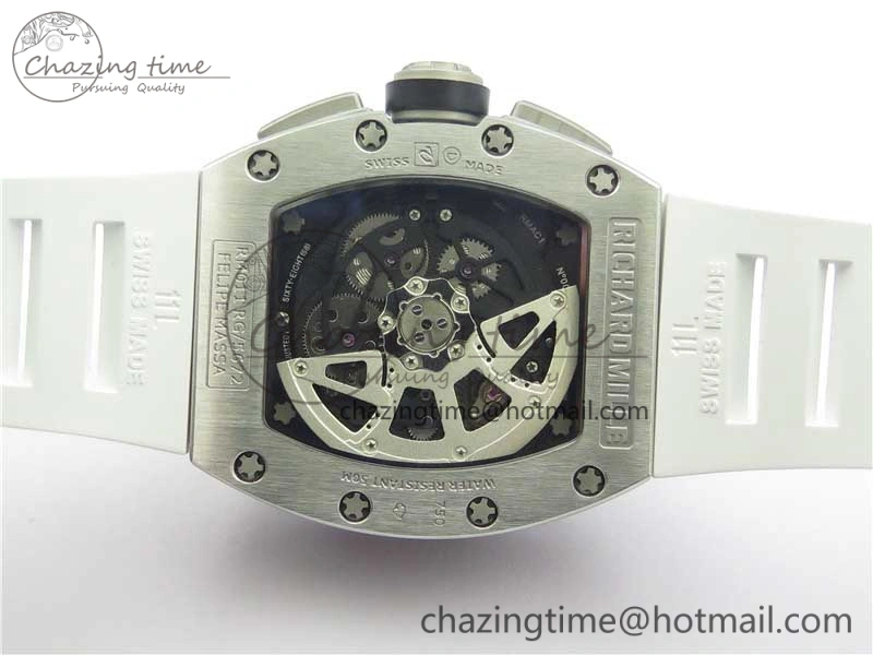 Colorful RM011 SS Chrono KVF 1:1 Best Edition Crystal Dial Black on Rubber Strap A7750 V 9426