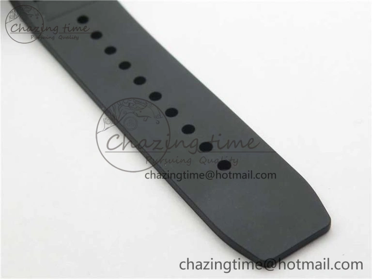 ZeroBulk RM011 SS Chrono KVF 1:1 Best Edition Diamonds Bezel Crystal Dial Black on Black Rubber Strap A7750 V 9419