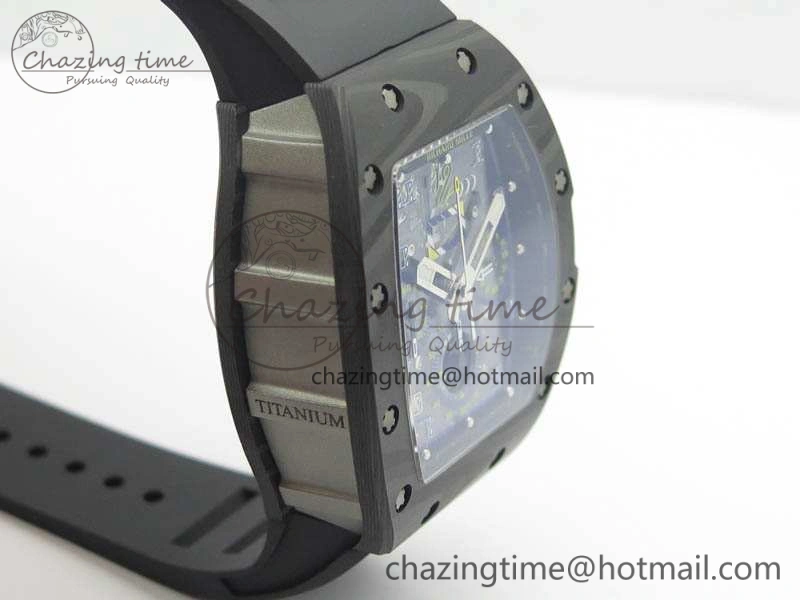 RM011 SS Felipe Massa 10th Anni KVF 1:1 Best Edition Skeleton Dial Blue On Rubber Strap A Lightweight 9542