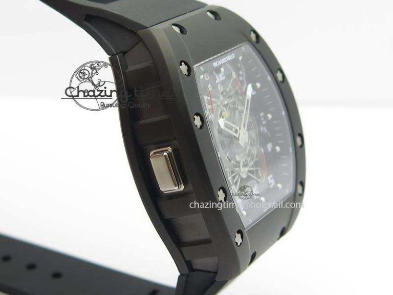 EyeCatching RM022 PVD Skeleton Dial On Black Rubber Strap MIYOTA 9584