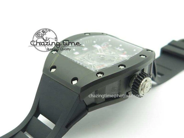 EyeCatching RM022 PVD Skeleton Dial On Black Rubber Strap MIYOTA 9584