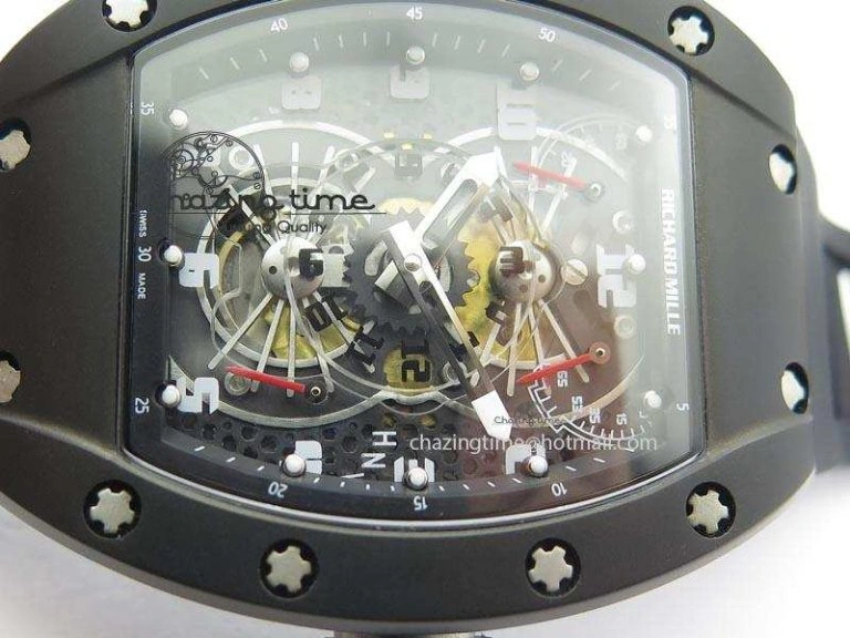 EyeCatching RM022 PVD Skeleton Dial On Black Rubber Strap MIYOTA 9584