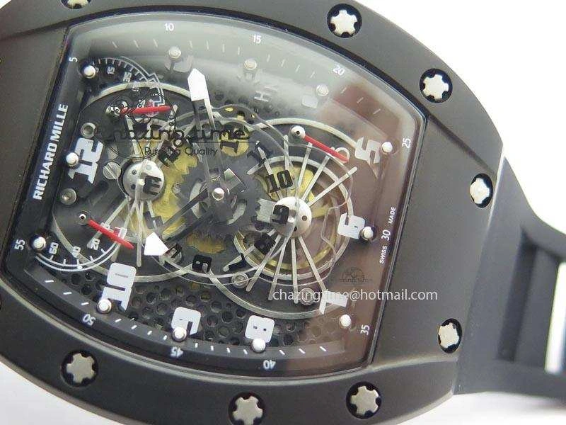 EyeCatching RM022 PVD Skeleton Dial On Black Rubber Strap MIYOTA 9584