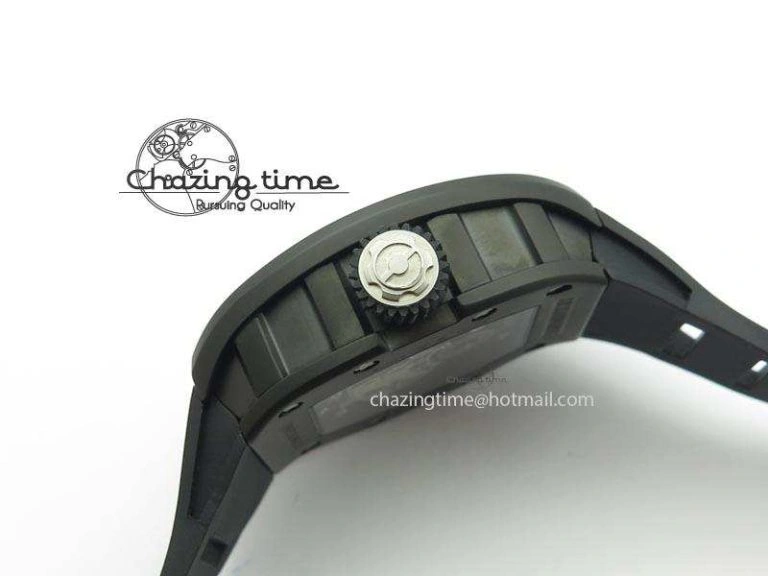 EyeCatching RM022 PVD Skeleton Dial On Black Rubber Strap MIYOTA 9584