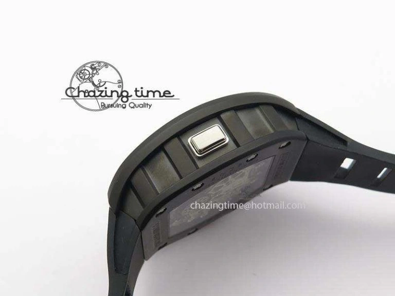 EyeCatching RM022 PVD Skeleton Dial On Black Rubber Strap MIYOTA 9584