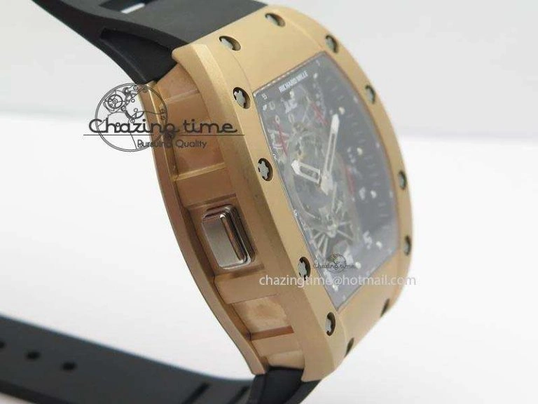 RM022 RG Skeleton Dial On Black Rubber Strap MIYOTA WeatherProof 9580