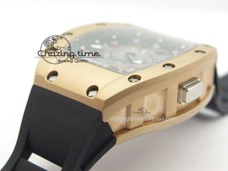 RM022 RG Skeleton Dial On Black Rubber Strap MIYOTA WeatherProof 9580