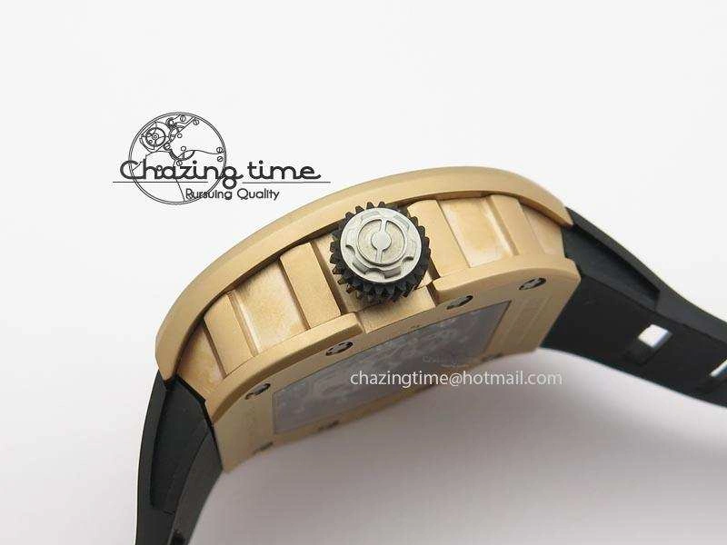RM022 RG Skeleton Dial On Black Rubber Strap MIYOTA WeatherProof 9580