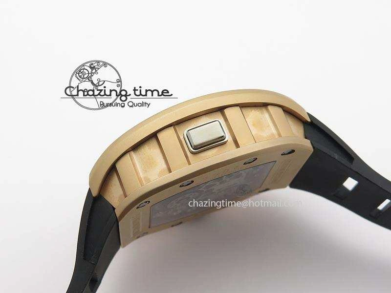 RM022 RG Skeleton Dial On Black Rubber Strap MIYOTA WeatherProof 9580