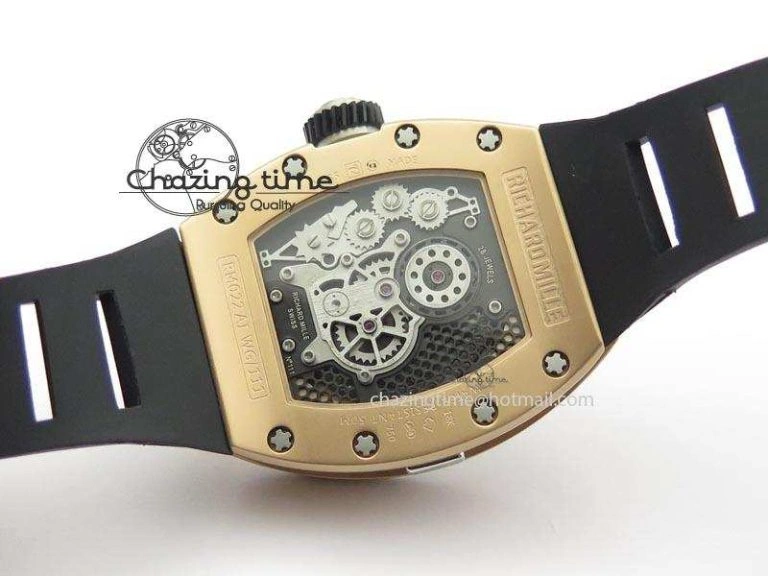 RM022 RG Skeleton Dial On Black Rubber Strap MIYOTA WeatherProof 9580