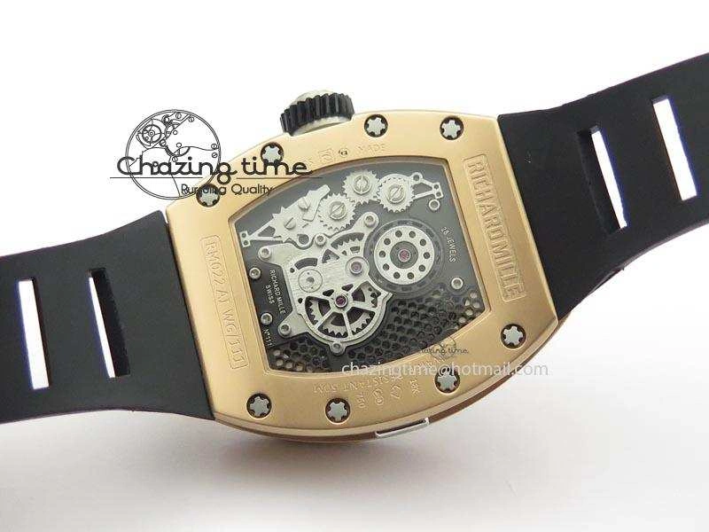 RM022 RG Skeleton Dial On Black Rubber Strap MIYOTA WeatherProof 9580
