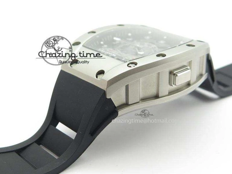 RM022 SS Skeleton Dial On Black Rubber Strap MIYOTA FlexibleFit 9585