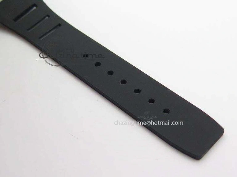 RM022 SS Skeleton Dial On Black Rubber Strap MIYOTA FlexibleFit 9585