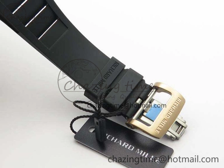 RM023 Ceramic Case KVF Best Edition Eagle Skeleton Dial RG Crown On Rubber Strap MIYOTA ModernLook 9525