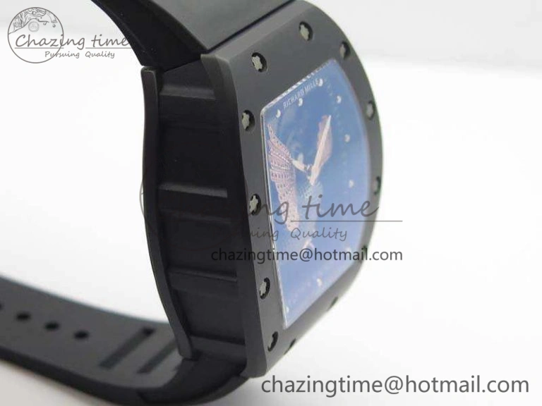 RM023 Ceramic Case KVF Best Edition Eagle Skeleton Dial RG Crown On Rubber Strap MIYOTA ModernLook 9525