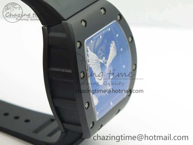 Contemporary RM023 Ceramic Case KVF Best Edition Eagle Skeleton Dial SS Crown On Rubber Strap MIYOTA 9524