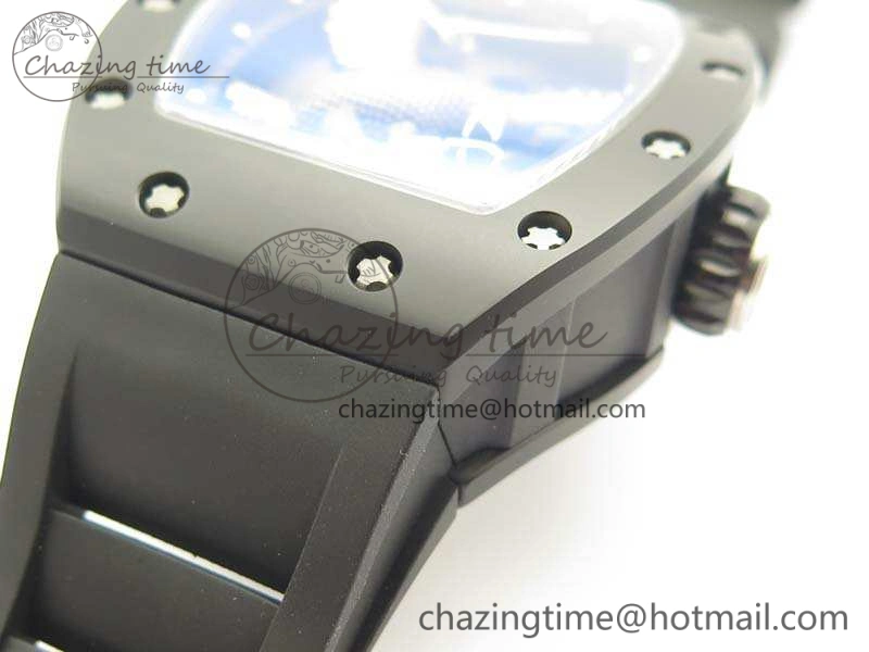 Contemporary RM023 Ceramic Case KVF Best Edition Eagle Skeleton Dial SS Crown On Rubber Strap MIYOTA 9524