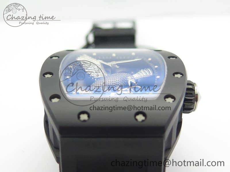Contemporary RM023 Ceramic Case KVF Best Edition Eagle Skeleton Dial SS Crown On Rubber Strap MIYOTA 9524