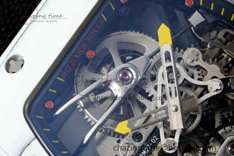 AllSeason RM027-02 Nadal Real Tourbillon RMF Best Edition White Forge Carbon Black Inner Bezel on Black Nylon Strap 9379
