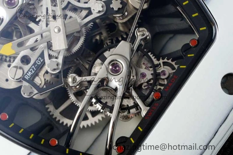 AllSeason RM027-02 Nadal Real Tourbillon RMF Best Edition White Forge Carbon Black Inner Bezel on Black Nylon Strap 9379